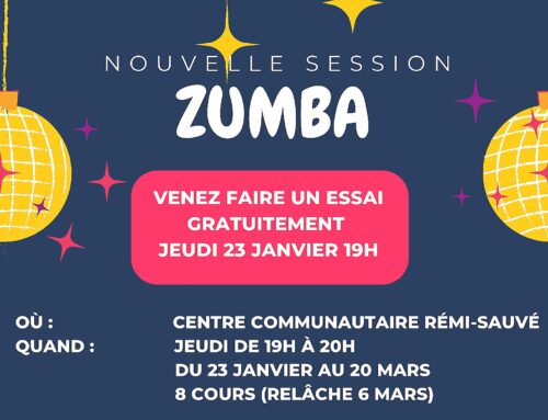 ZUMBA – JEUDI DE 19H À 20H DU 23 JANVIER AU 20 MARS – VENEZ FAIRE UN ESSAI GRATUITEMENT JEUDI 23 JANVIER 19H