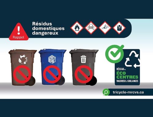 Incendies dans les camions de collecte de matières recyclables dans la MRC de Vaudreuil-Soulanges – Rappel important concernant la disposition des résidus domestiques dangereux