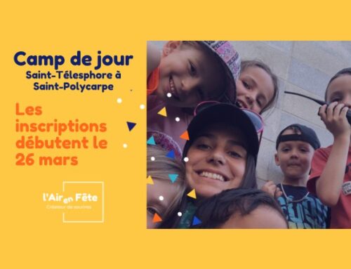 LES INSCRIPTIONS POUR LE CAMP DE JOUR DÉBUTENT LE 26 MARS 2026
